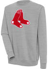 Main image for Antigua Boston Red Sox Mens Grey Chenille Logo Victory Long Sleeve Crew Sweatshirt