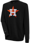 Main image for Antigua Houston Astros Mens Black Chenille Logo Victory Long Sleeve Crew Sweatshirt
