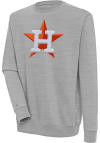 Main image for Antigua Houston Astros Mens Grey Chenille Logo Victory Long Sleeve Crew Sweatshirt