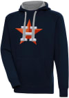 Main image for Antigua Houston Astros Mens Navy Blue Chenille Logo Victory Long Sleeve Hoodie