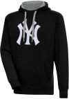 Main image for Antigua New York Yankees Mens Black Chenille Logo Victory Long Sleeve Hoodie