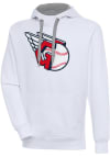 Main image for Antigua Cleveland Guardians Mens White Chenille Logo Victory Long Sleeve Hoodie