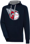 Main image for Antigua Cleveland Guardians Mens Navy Blue Chenille Logo Victory Long Sleeve Hoodie