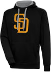 Main image for Antigua San Diego Padres Mens Black Chenille Logo Victory Long Sleeve Hoodie