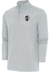 Main image for Antigua St Louis City SC Mens Grey Metallic Logo Hunk Long Sleeve 1/4 Zip Pullover