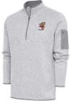 Main image for Antigua Cleveland Browns Mens Grey Classic Logo Fortune Long Sleeve 1/4 Zip Fashion Pullover
