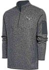 Main image for Antigua Philadelphia Eagles Mens Grey Classic Logo Fortune Long Sleeve 1/4 Zip Fashion Pullover
