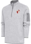 Main image for Antigua San Francisco 49ers Mens Grey Vintage Logo Fortune Long Sleeve 1/4 Zip Fashion Pullover