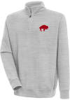 Main image for Antigua Buffalo Bills Mens Grey Classic Logo Victory Long Sleeve Qtr Zip Pullover