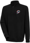 Main image for Antigua Miami Dolphins Mens Black Classic Logo Victory Long Sleeve 1/4 Zip Pullover