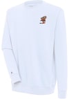 Main image for Antigua Cleveland Browns Mens White Classic Logo Victory Long Sleeve Crew Sweatshirt