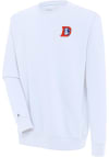 Main image for Antigua Denver Broncos Mens White Classic Logo Victory Long Sleeve Crew Sweatshirt