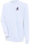 Main image for Antigua New England Patriots Mens White Classic Logo Victory Long Sleeve Crew Sweatshirt