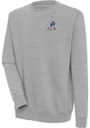 Main image for Antigua New England Patriots Mens Grey Classic Logo Victory Long Sleeve Crew Sweatshirt