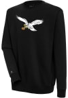 Main image for Antigua Philadelphia Eagles Mens Black Classic Logo Victory Long Sleeve Crew Sweatshirt