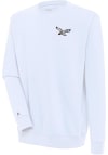 Main image for Antigua Philadelphia Eagles Mens White Classic Logo Victory Long Sleeve Crew Sweatshirt