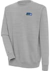Main image for Antigua Seattle Seahawks Mens Grey Classic Logo Victory Long Sleeve Crew Sweatshirt