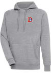Main image for Antigua Denver Broncos Mens Grey Classic Logo Victory Long Sleeve Hoodie