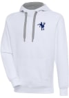 Main image for Antigua Indianapolis Colts Mens White Classic Logo Victory Long Sleeve Hoodie