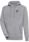 Main image for Antigua Miami Dolphins Mens Grey Classic Logo Victory Long Sleeve Hoodie