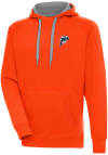 Main image for Antigua Miami Dolphins Mens Orange Classic Logo Victory Long Sleeve Hoodie