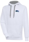 Main image for Antigua Seattle Seahawks Mens White Classic Logo Victory Long Sleeve Hoodie