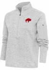 Main image for Antigua Buffalo Bills Womens Grey Classic Logo Fortune 1/4 Zip Pullover