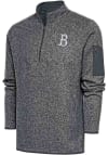 Main image for Antigua Brooklyn Dodgers Mens Grey Cooperstown Fortune Long Sleeve Qtr Zip Fashion Pullover