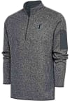 Main image for Antigua Miami Marlins Mens Grey Cooperstown Fortune Long Sleeve 1/4 Zip Fashion Pullover