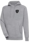 Main image for Antigua Las Vegas Raiders Mens Grey Tonal Logo Victory Long Sleeve Hoodie