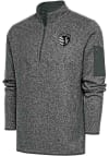 Main image for Antigua Sporting Kansas City Mens Grey Metallic Logo Fortune Long Sleeve 1/4 Zip Pullover