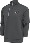 Main image for Antigua Sporting Kansas City Mens Grey Metallic Logo Generation Long Sleeve 1/4 Zip Pullover