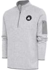 Main image for Antigua Boston Celtics Mens Grey Metallic Logo Fortune Long Sleeve 1/4 Zip Pullover