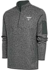 Main image for Antigua Chicago Bulls Mens Grey Metallic Logo Fortune Long Sleeve 1/4 Zip Pullover