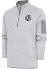 Main image for Antigua Dallas Mavericks Mens Grey Metallic Logo Fortune Long Sleeve 1/4 Zip Pullover
