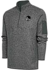Main image for Antigua Golden State Warriors Mens Grey Metallic Logo Fortune Long Sleeve 1/4 Zip Pullover