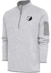 Main image for Antigua Memphis Grizzlies Mens Grey Metallic Logo Fortune Long Sleeve 1/4 Zip Pullover