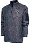 Main image for Antigua Manchester City FC Mens Navy Blue Elevate Long Sleeve 1/4 Zip Pullover