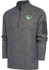 Main image for Antigua Wayne State Warriors Mens Grey Fortune Long Sleeve 1/4 Zip Fashion Pullover
