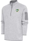 Main image for Antigua Wayne State Warriors Mens Grey Fortune Long Sleeve 1/4 Zip Fashion Pullover