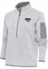 Main image for Antigua Oral Roberts Golden Eagles Womens Grey Fortune 1/4 Zip Pullover