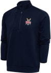 Main image for Antigua Indianapolis Clowns Mens Navy Blue Generation Long Sleeve 1/4 Zip Pullover