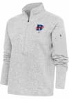 Main image for Antigua Cleveland Buckeyes Womens Grey Fortune 1/4 Zip Pullover