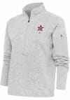 Main image for Antigua Detroit Stars Womens Grey Fortune 1/4 Zip Pullover