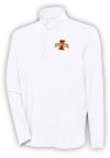 Main image for Antigua Iowa State Cyclones Mens White Hunk Long Sleeve 1/4 Zip Pullover