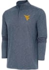 Main image for Antigua West Virginia Mountaineers Mens Navy Blue Hunk Long Sleeve 1/4 Zip Pullover