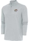 Main image for Antigua Western Michigan Broncos Mens Grey Hunk Long Sleeve 1/4 Zip Pullover