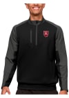 Main image for Antigua Harvard Crimson Mens Black Team Long Sleeve 1/4 Zip Pullover