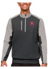 Main image for Antigua Harvard Crimson Mens Grey Team Long Sleeve 1/4 Zip Pullover