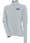Main image for Antigua TCU Horned Frogs Womens Grey Milo 1/4 Zip Pullover